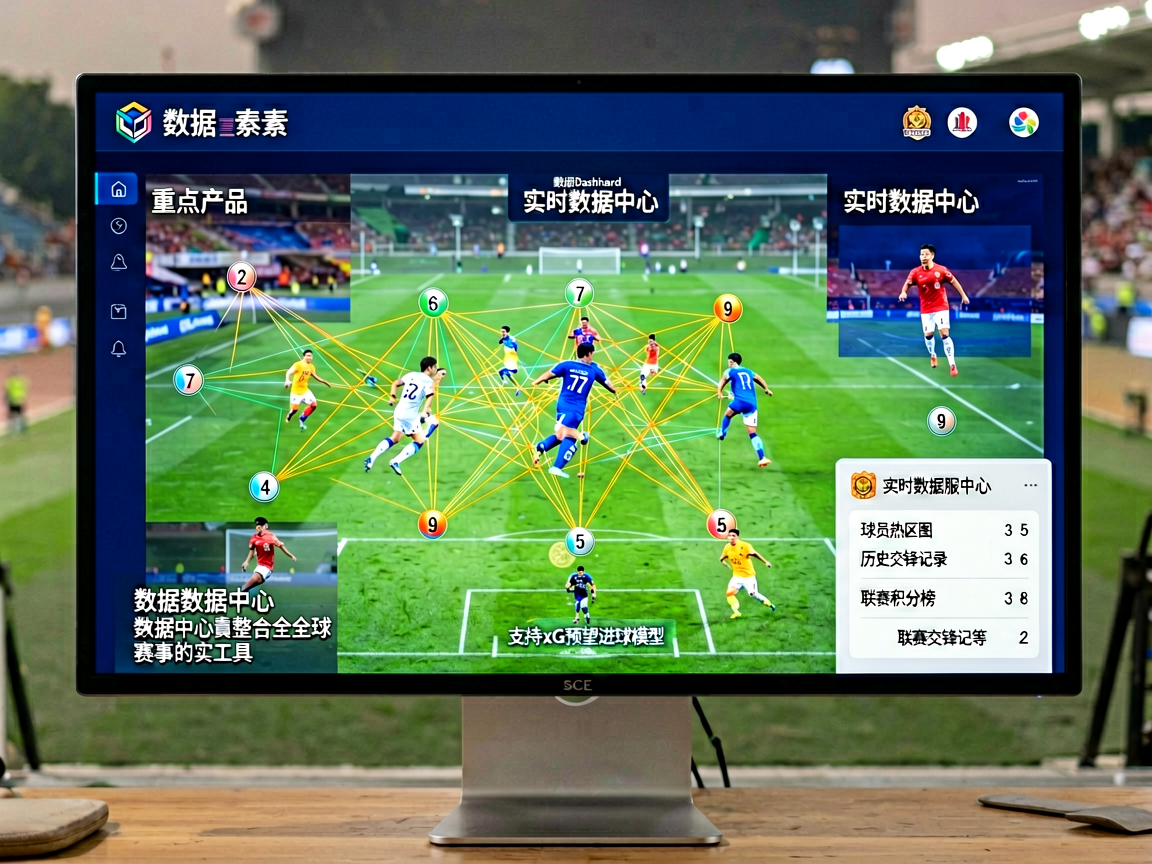 熊猫体育数据Dashboard界面，展示实时比赛数据统计与可视化分析